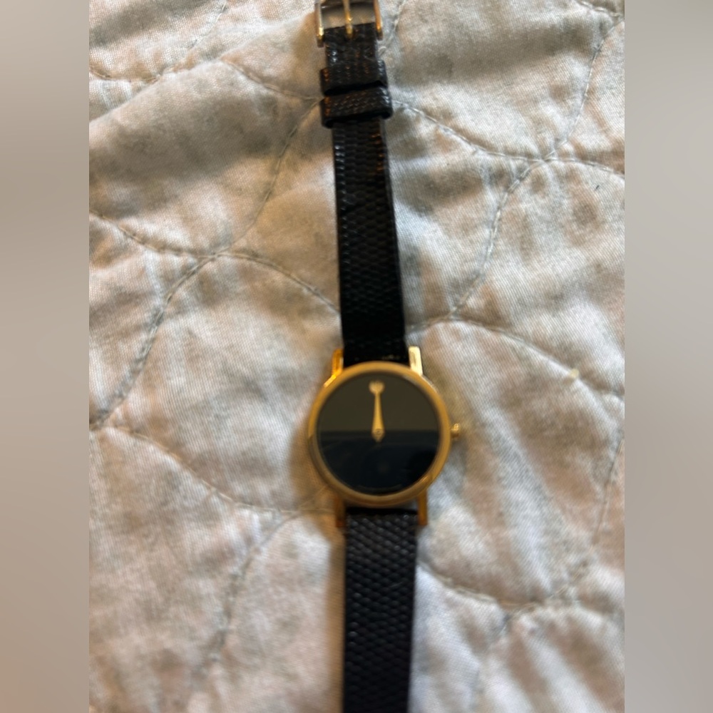 Movado Museum 87-A1-832 Swiss Made Black Leather Band